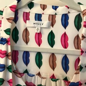 milly lips print blouse
